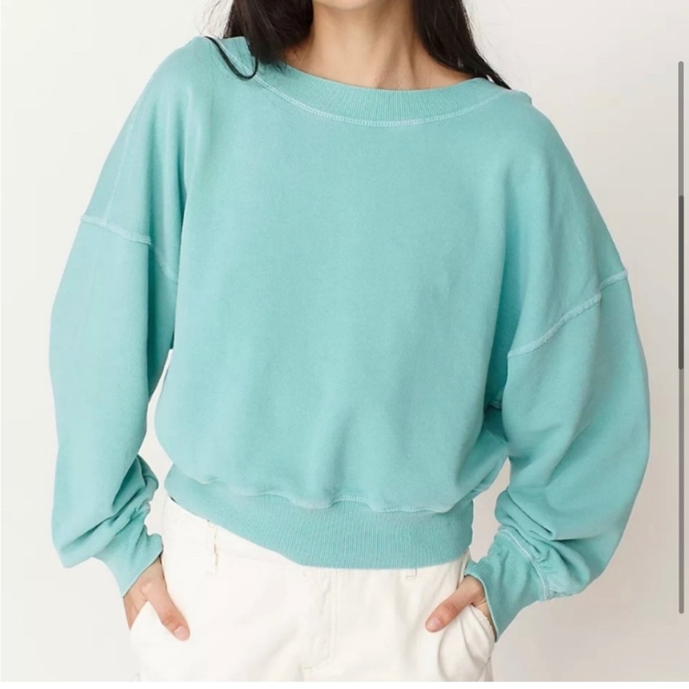 Free People Aqua Sweatshirt